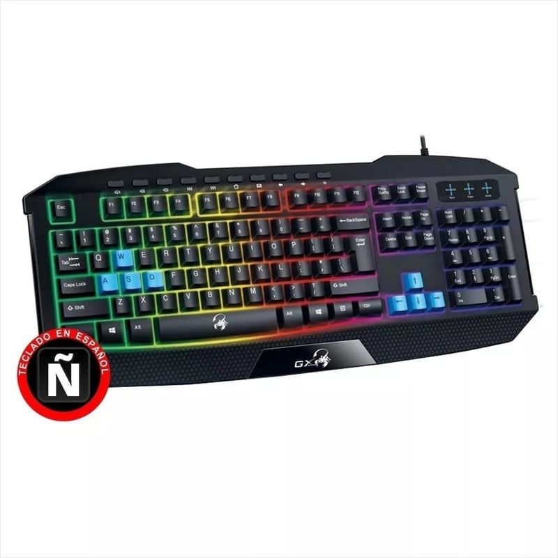 GENIUS - Teclado Gamer Genius Gx Scorpion K215 RGB Usb Español QWERTY.