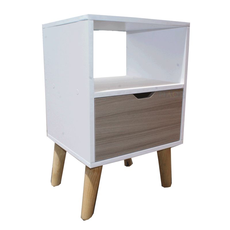 WOOD PETS - Mesa De Noche  Nochero  Mesa Auxiliar