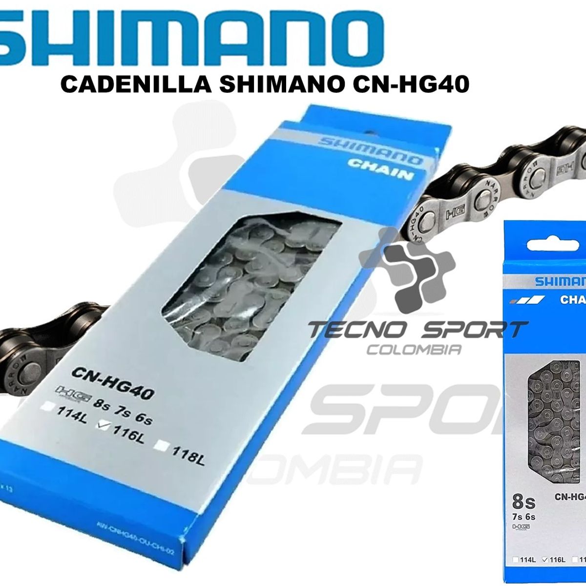 SHIMANO - Pacha  Cadenilla Shimano Bicicleta Rosca 6v Tz50014-28 HG40