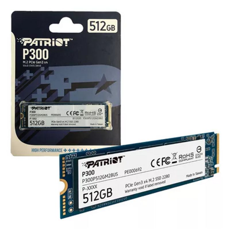 PATRIOT - DISCO SOLIDO PATRIOT P300 512GB M2 PCLE GEN3