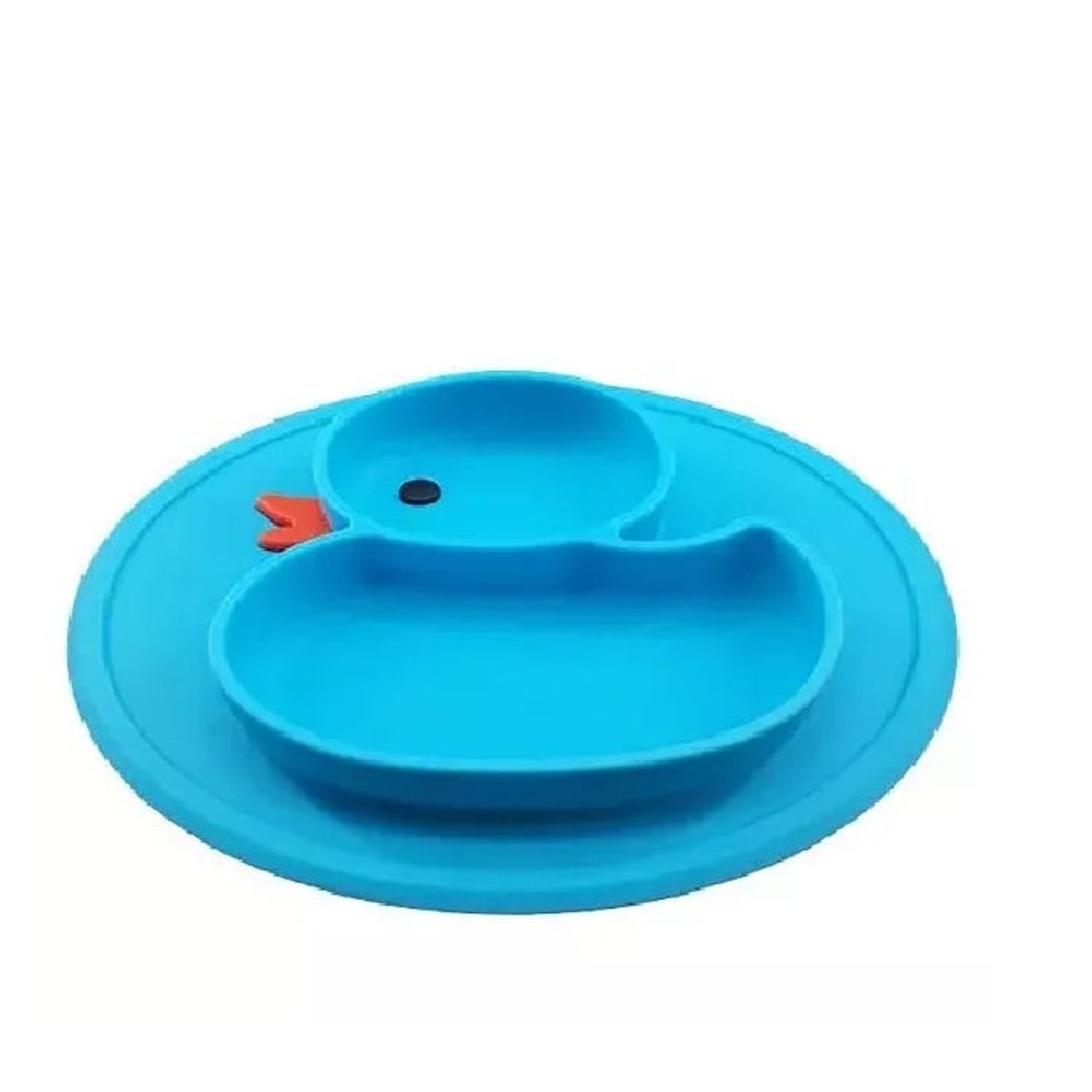 MUNDO BEBE - Plato Para Bebe En Silicona Pato Azul