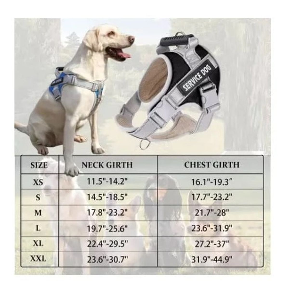 WUUFU - Arnes Pechera Chaleco Perro Service Dog  Talla L Rojo