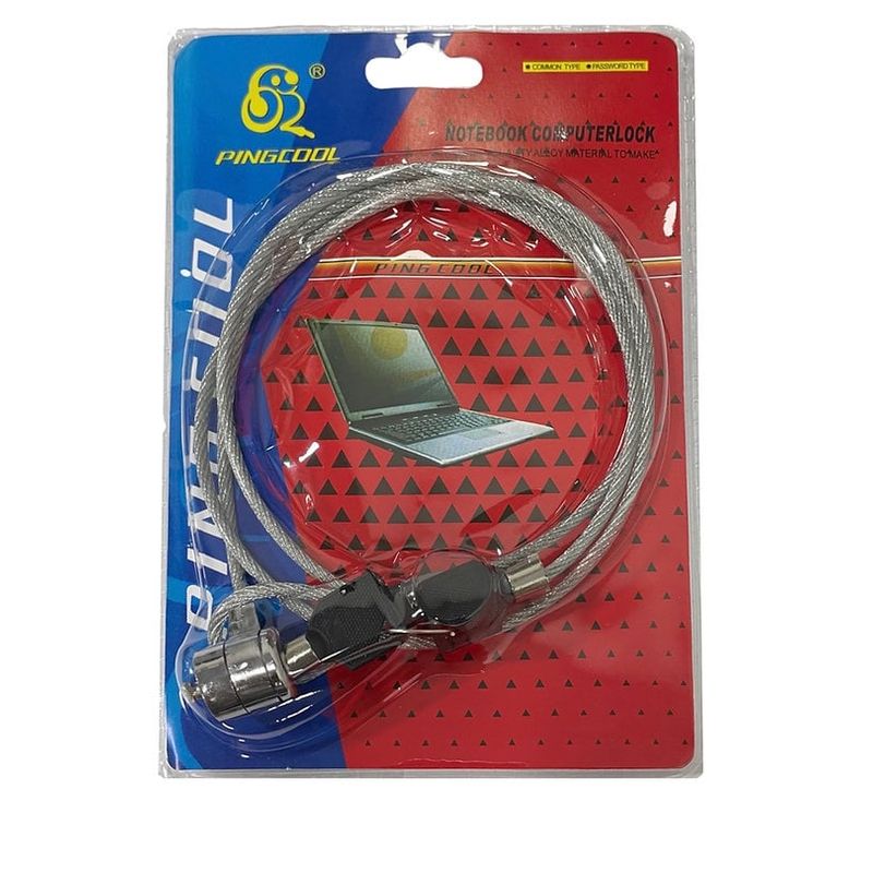 GENERICO - Guaya De Seguridad Con 2 Llaves Para Portátil Monitor Y Pc