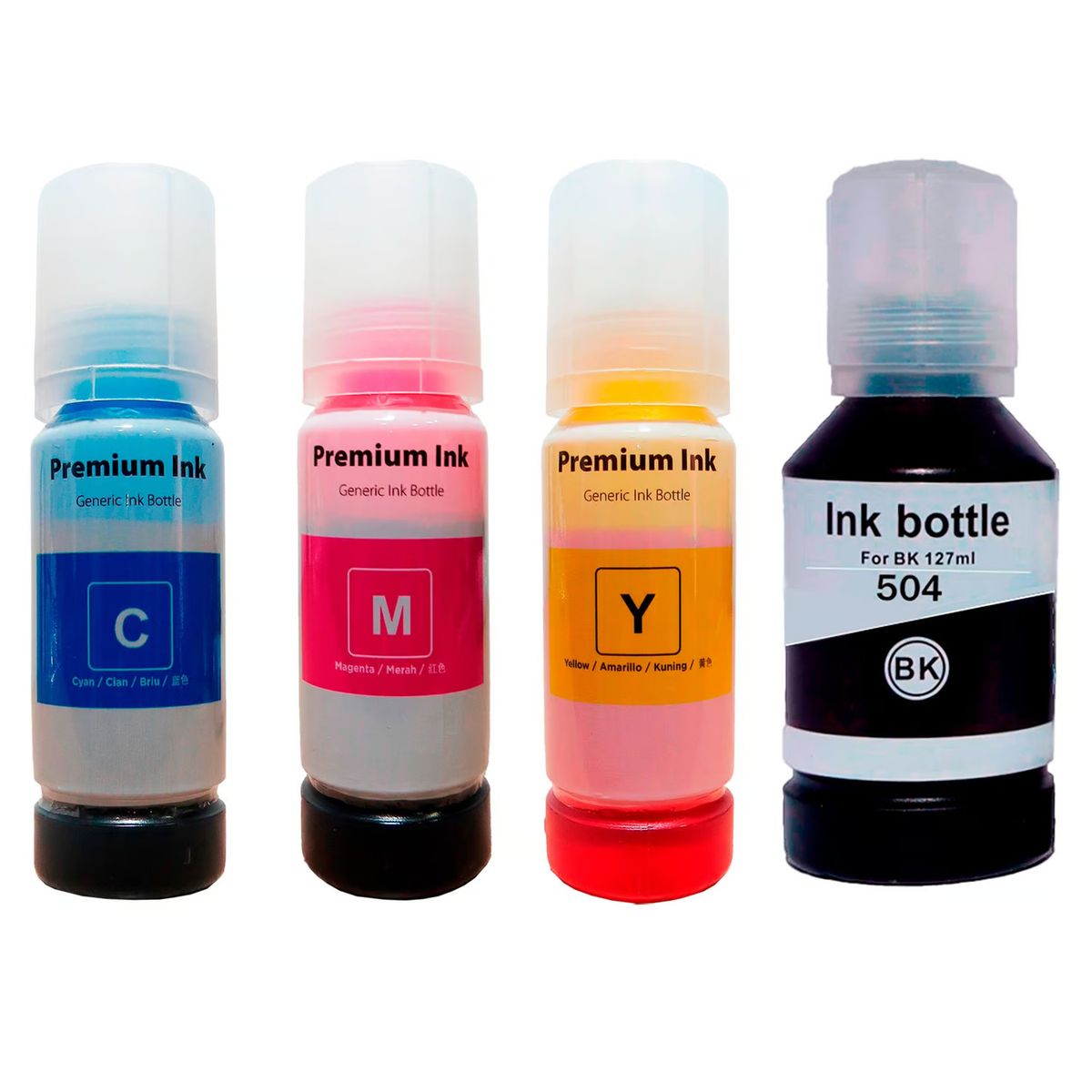 GENERICO - Tintas 504 genéricas para impresora L4150, L4160, L4260, L6161, L6171, Kit x 4