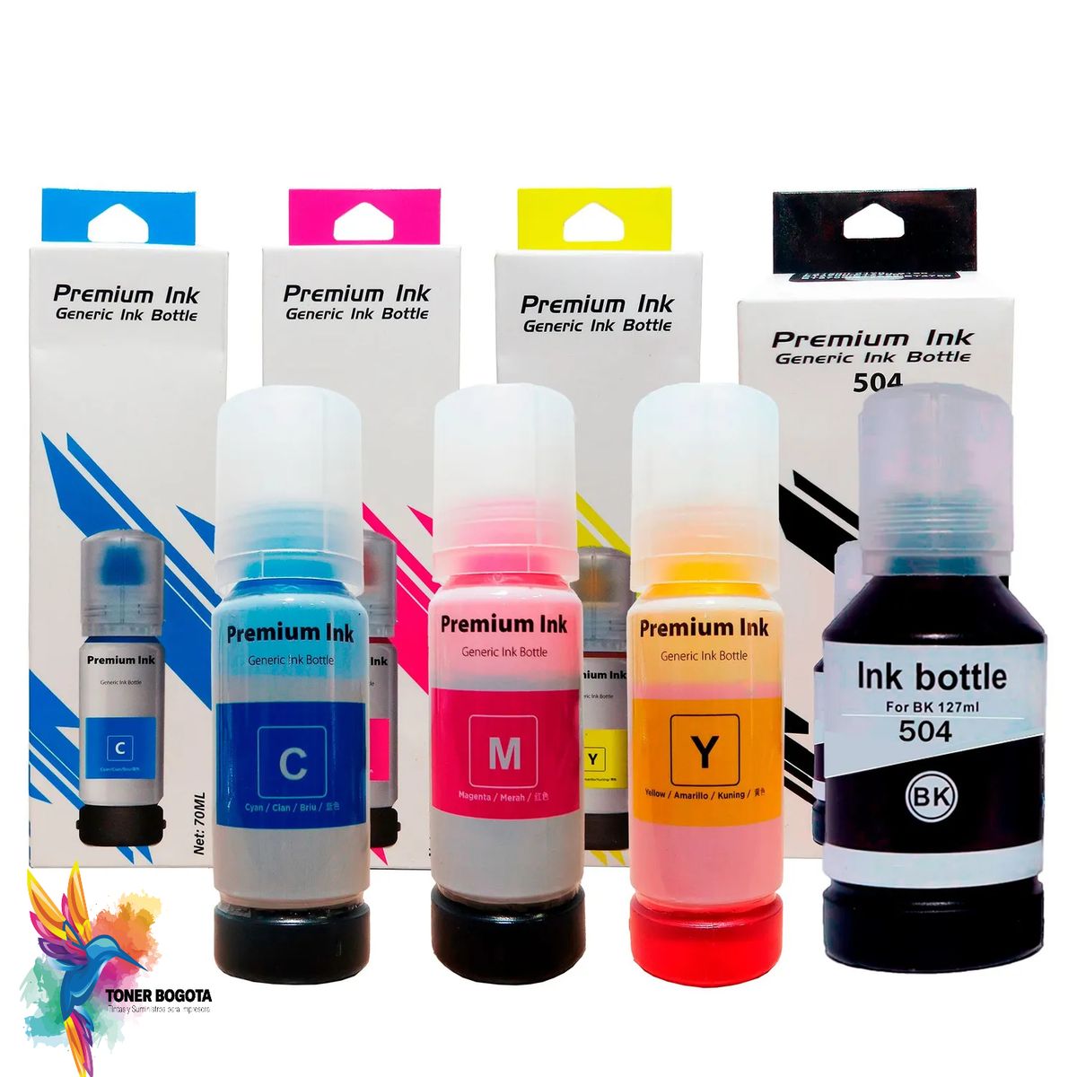 GENERICO - Tintas 504 genéricas para impresora L4150, L4160, L4260, L6161, L6171, Kit x 4