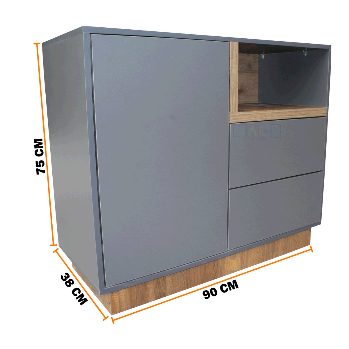 MAOS - Comoda O Cajonera Bicolor Moderna En Madera