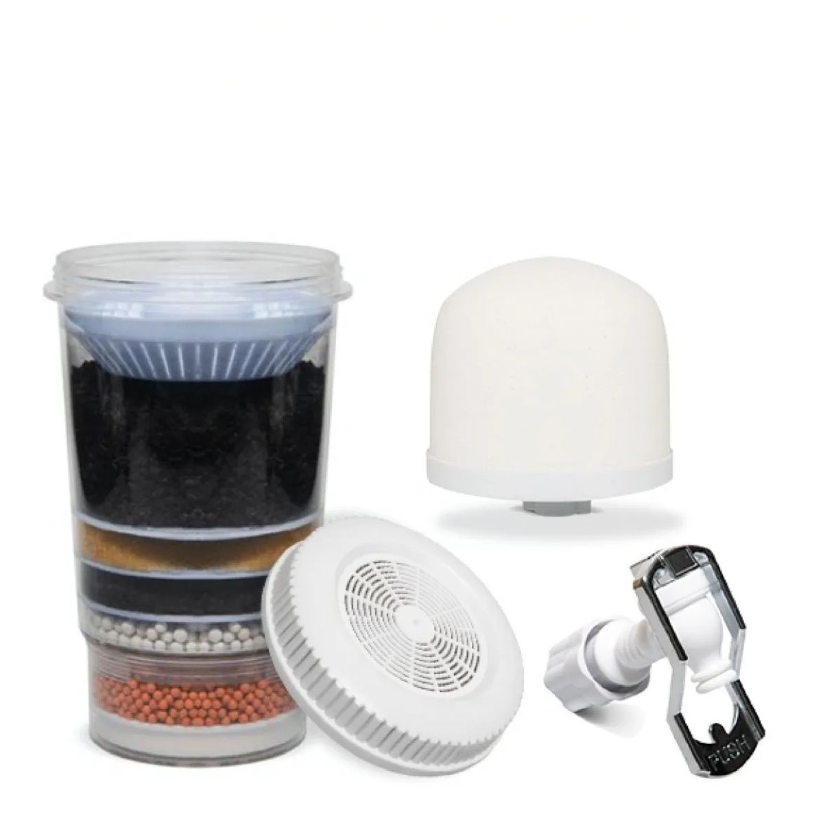 ECOTRADE - Kit 3 Repuestos Filtro Agua 21-24-28 Litros mas Llave Ecotrade