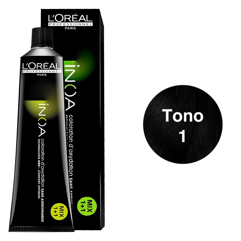 LOREAL PROFESSIONNEL - Tinte Loreal Inoa 1 Negro 60g