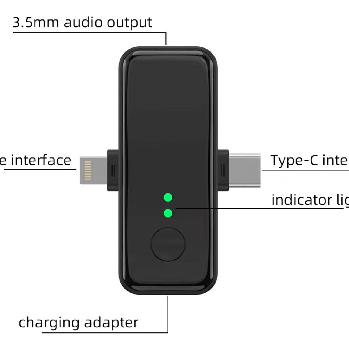 GENERICO - Micrófono De Solapa Inalambrico Doble iPhone Y Android Sx31