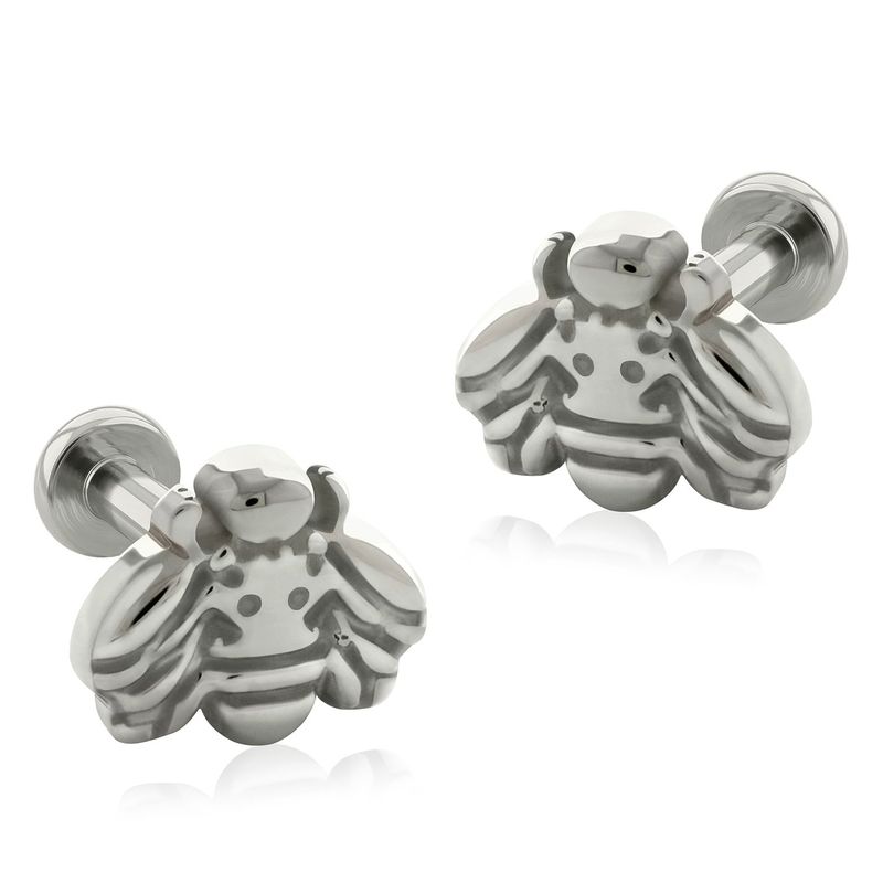 AGHA JEWELRY - Titanio Aretes piercing Abeja para Lóbulo_.