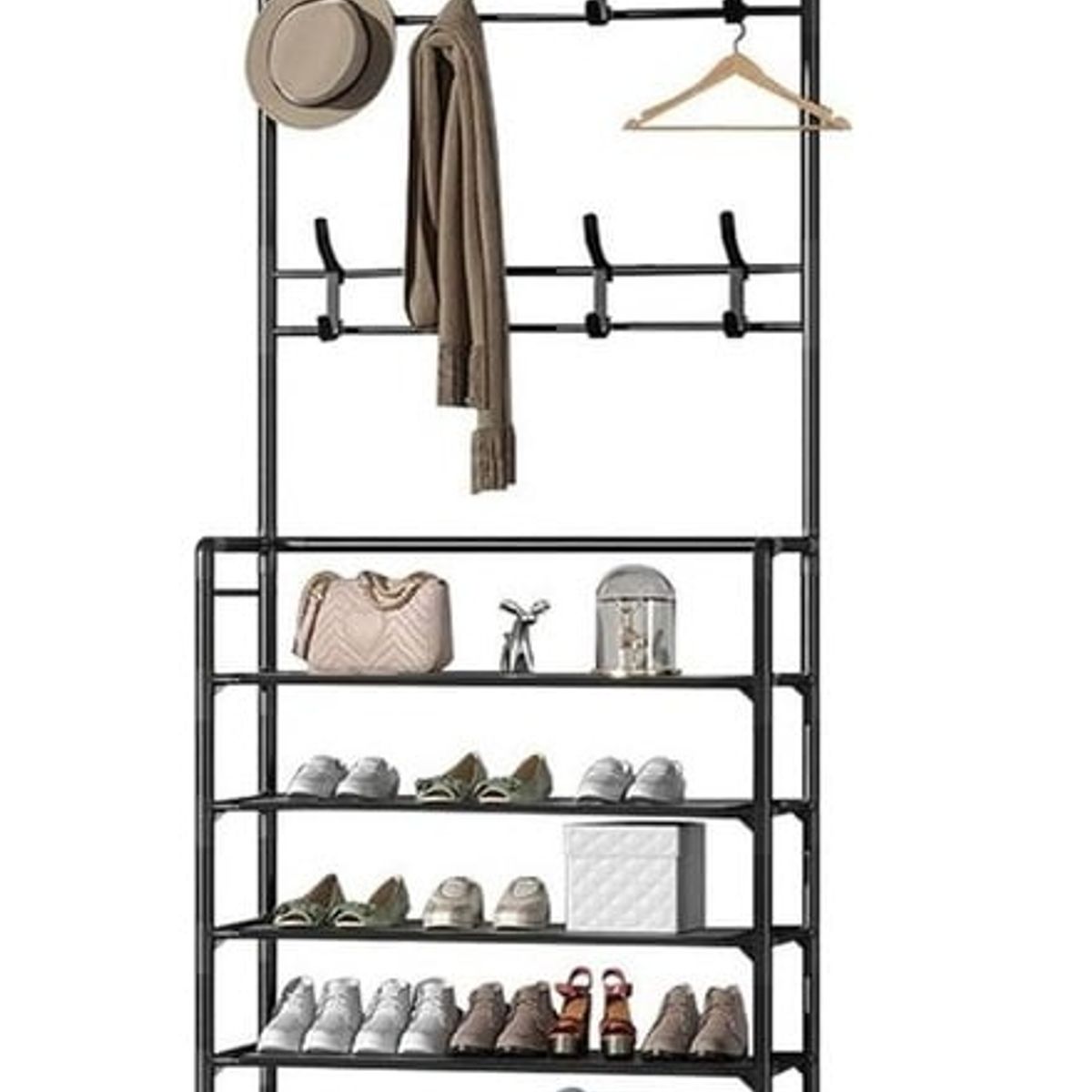 GENERICO - Estante Organizador Ropa Zapatos Ganchos Abrigos Sombreros
