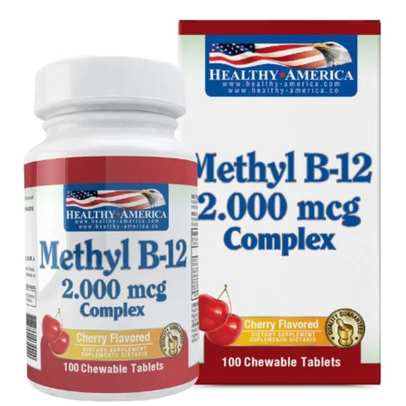 HEALTHY AMERICA - Methyl B-12 2.000mcg 100 Pastillas - Healthy America