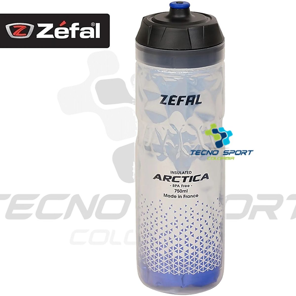ZEFAL - Caramañola Termica Zefal 750ml Ciclismo Running Gym Spinning