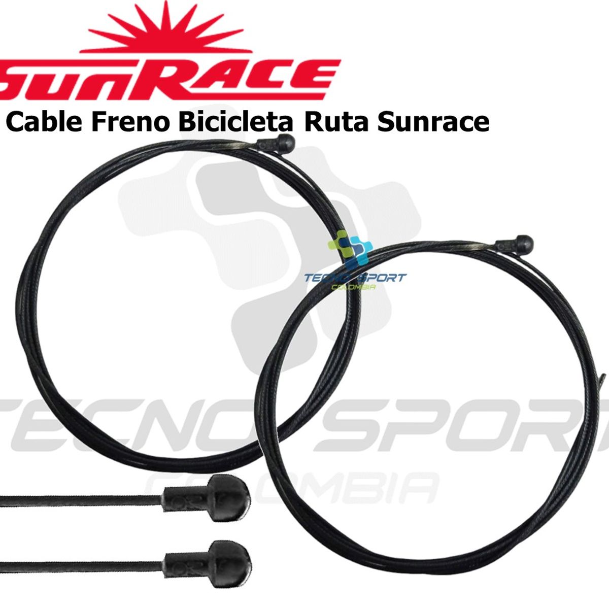 SUNRISE - Cable Bicicleta Ruta Sunrace Freno Acerada Guaya Par