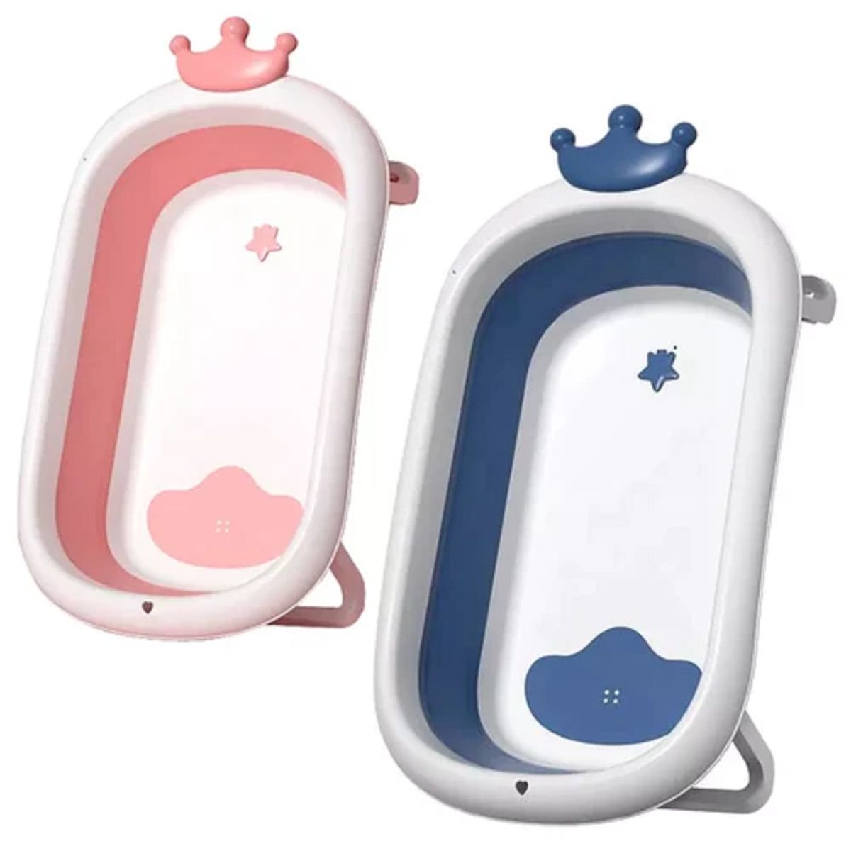 GENERICO - Bañera Portátil Tina Plegable Jacuzzi Bebé Silicona AZUL