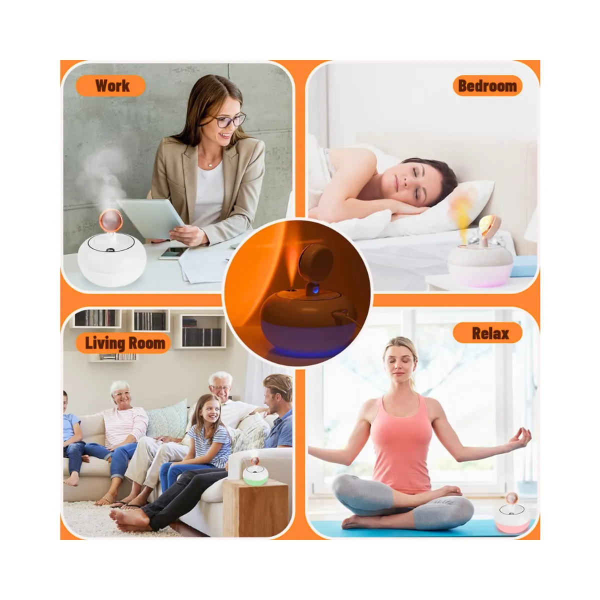 GENERICO - Difusor De Aromas + Lampara Atmosférica