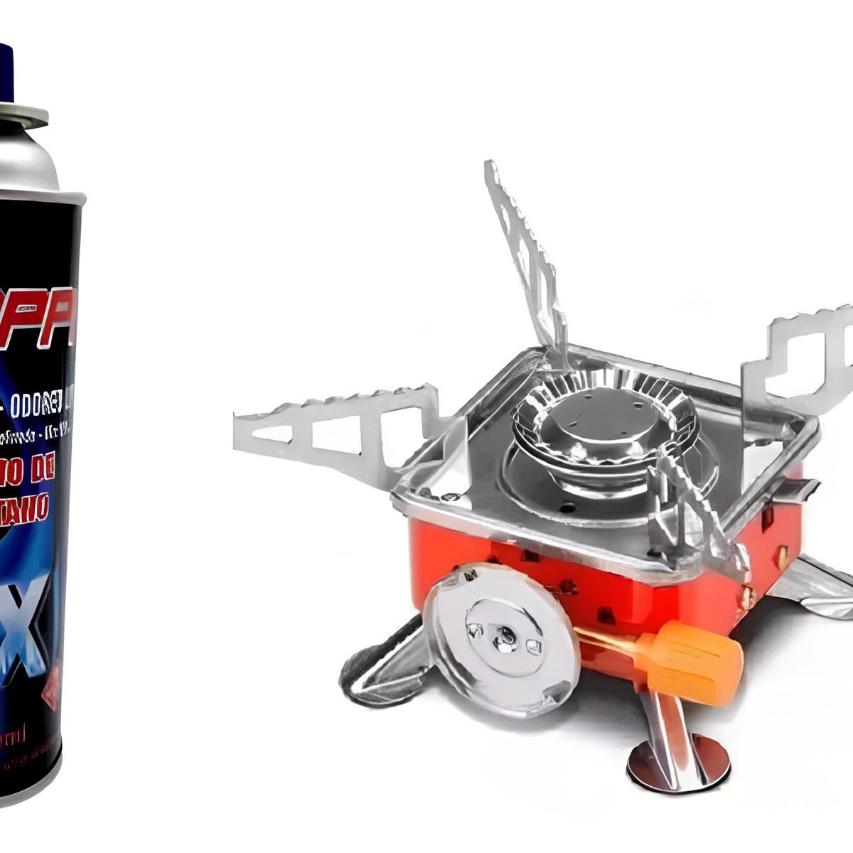 GENERICO - Estufa Fogon para camping + Gas Butano