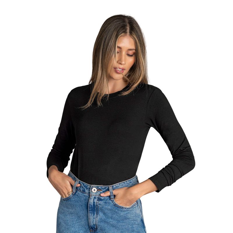 LEONISA - Leonisa Camiseta manga larga silueta crop