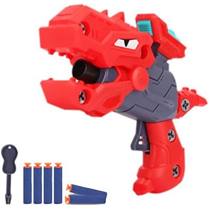 GENERICO - Pistola Dinosaurio Rex Desarmable Lanza Dardos Nerf Pr163