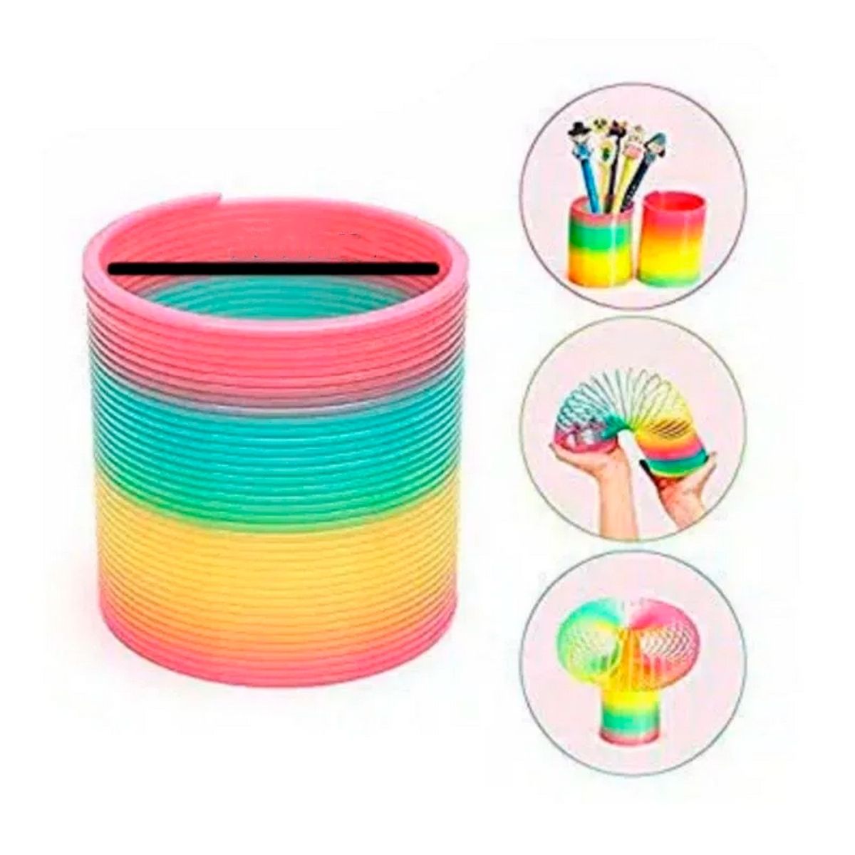 GENERICO - Spring Arcoiris Muelle Magico Juguete Niños Destreza X 3pcs