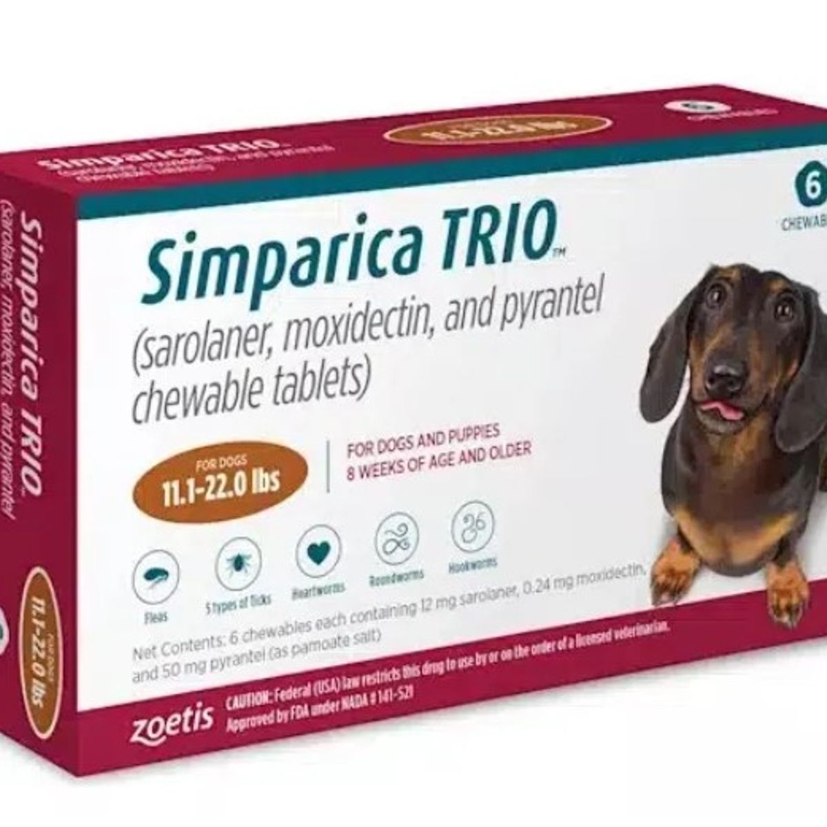 WUUFU - Simparica Trío 5-10 Kg 1 Tablet