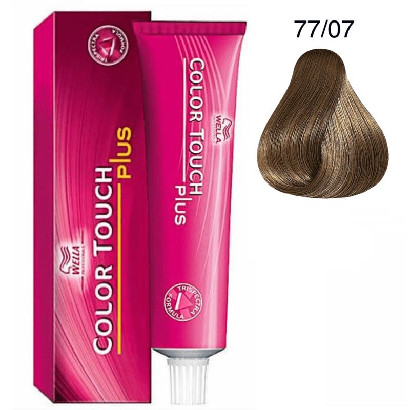 WELLA - Tinte Wella ColorTouch Plus 77-07 Rubio Mediano Intenso Natural Marrón