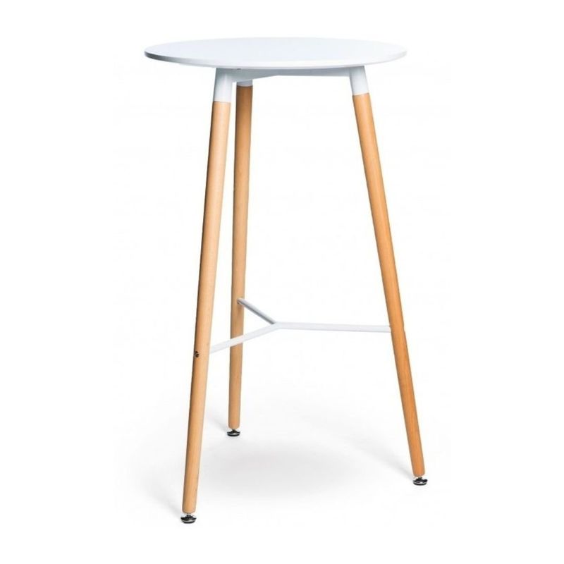 MOBLIHOUSE - Mesa Mdf Blanca Alta Moblihouse
