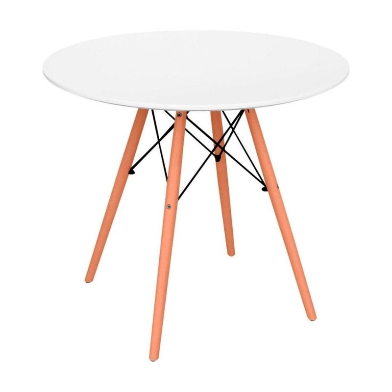 MOBLIHOUSE - Mesa Milano Blanca 80cm Moblihouse