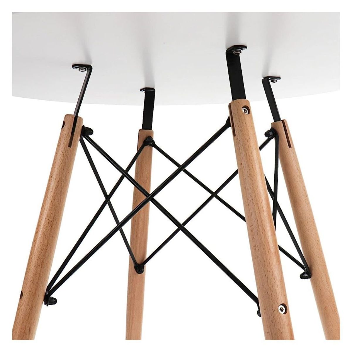 MOBLIHOUSE - Mesa Milano Blanca 80cm Moblihouse