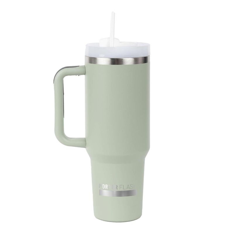BUFFER FLASK - Vaso Termo Termico Manija Y Pitillo 1.2L Acero Inox - Verde