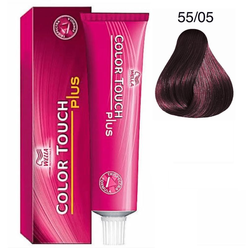 WELLA - Tinte Wella ColorTouch Plus 55-05 Castaño Claro Intenso Natural Dorado