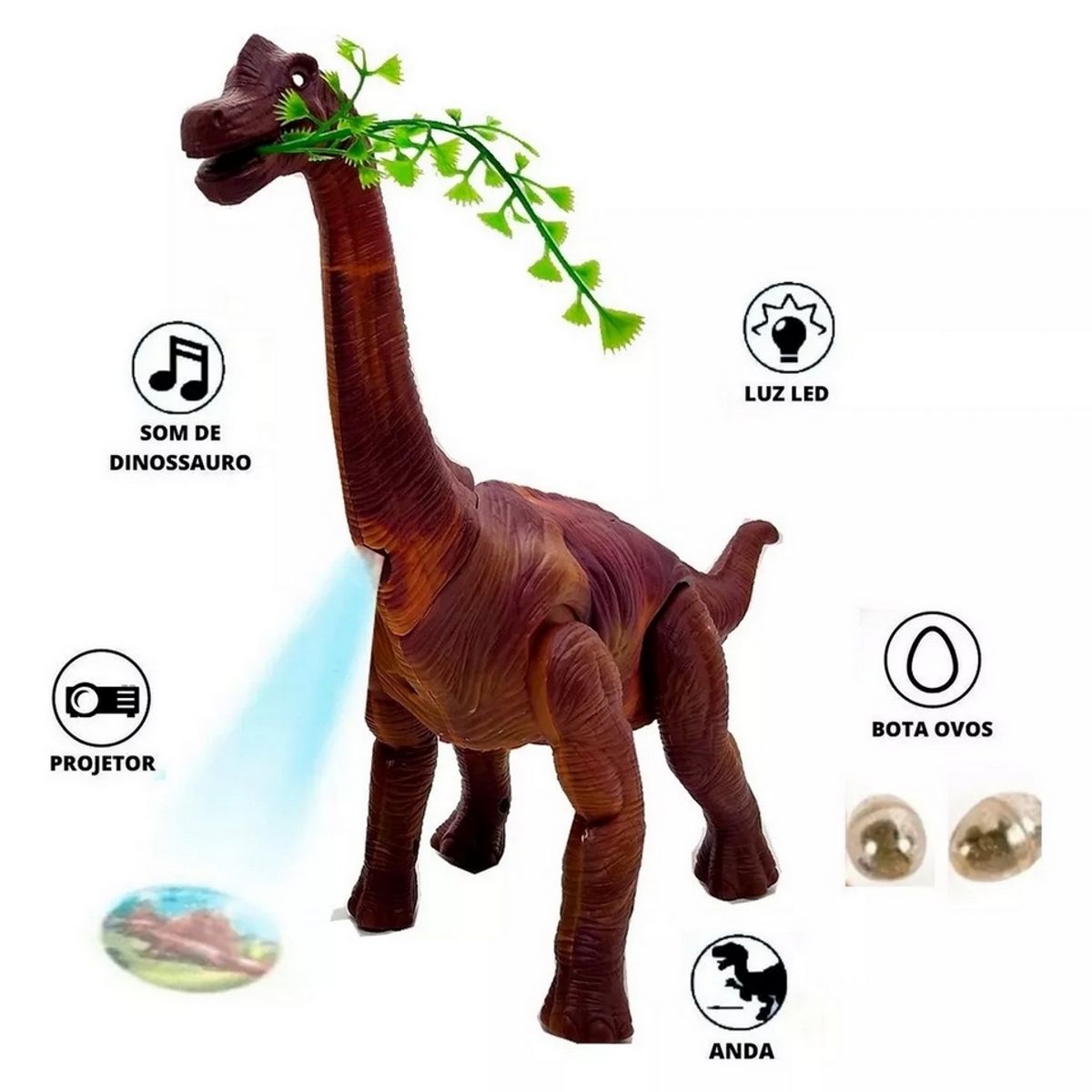 GENERICO - Dinosaurio Pone Huevo Movimiento Luces Sonidos