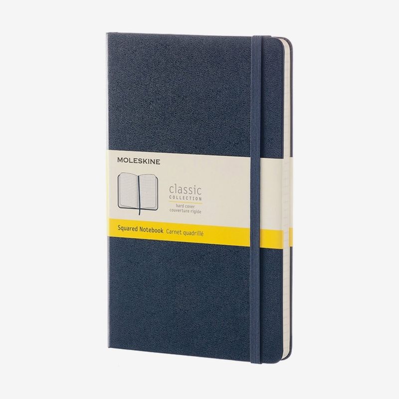 MOLESKINE - Cuaderno Grande Cuadros Azul Zafiro Hc