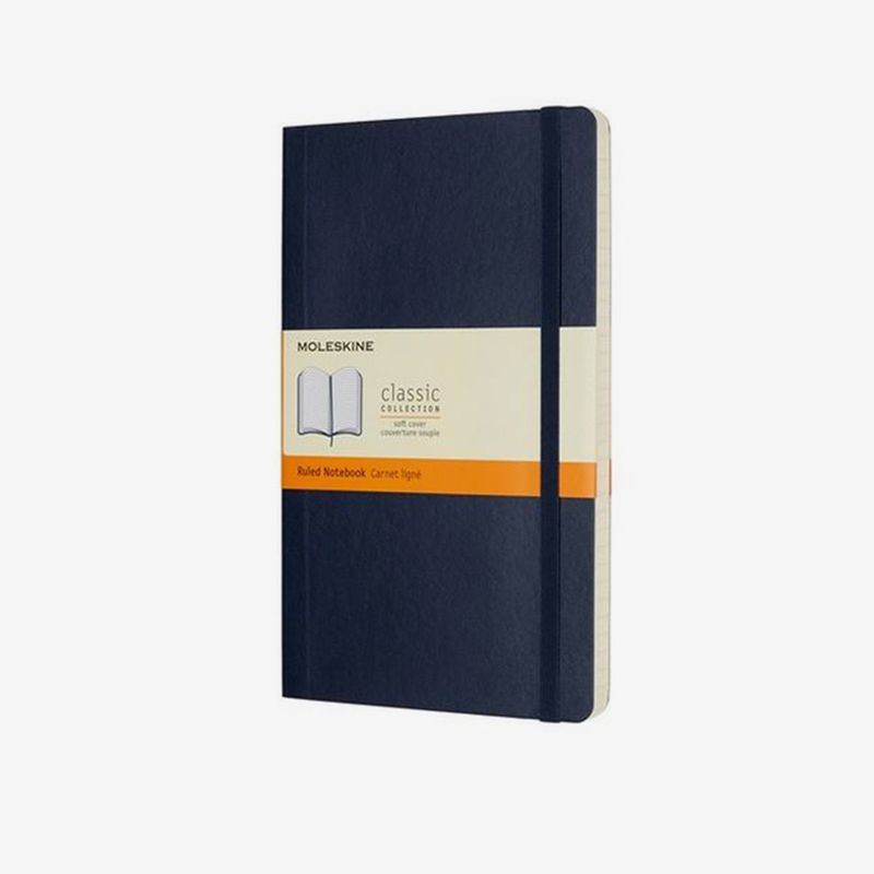 MOLESKINE - Cuaderno Grande Rayas Azul Zafiro Sc