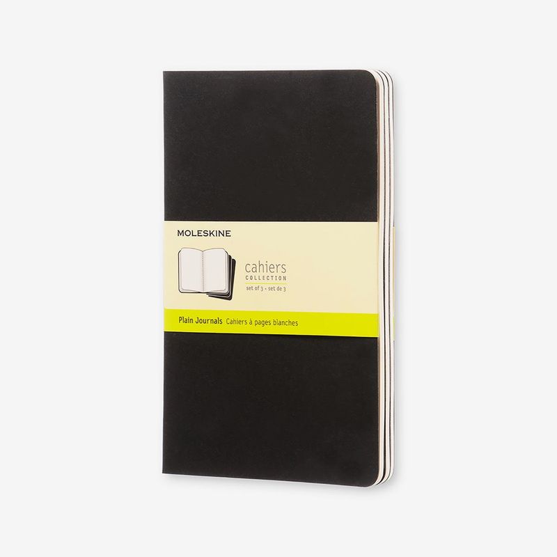MOLESKINE - Libreta Cahier Grande Lisa Negra Sc X3