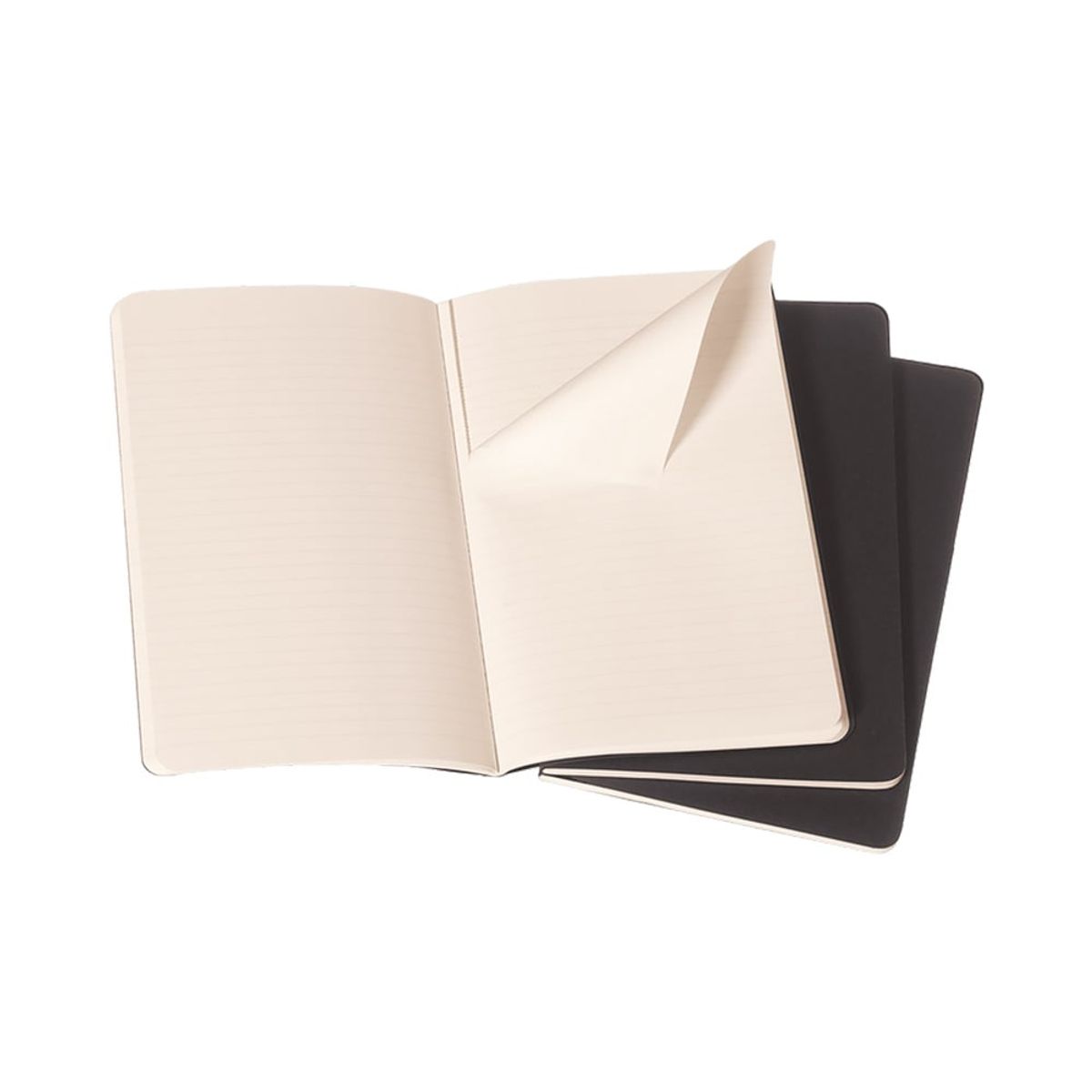 MOLESKINE - Libreta Cahier Pequeña Rayas X3 Negro