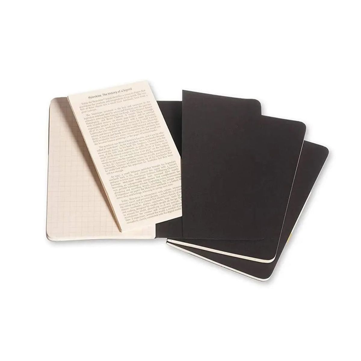 MOLESKINE - Libreta Cahier Pequeña Cuadros x3 Negra