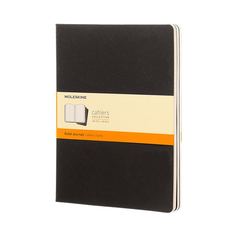 MOLESKINE - Libreta Cahier Xl Rayas X3 Negra