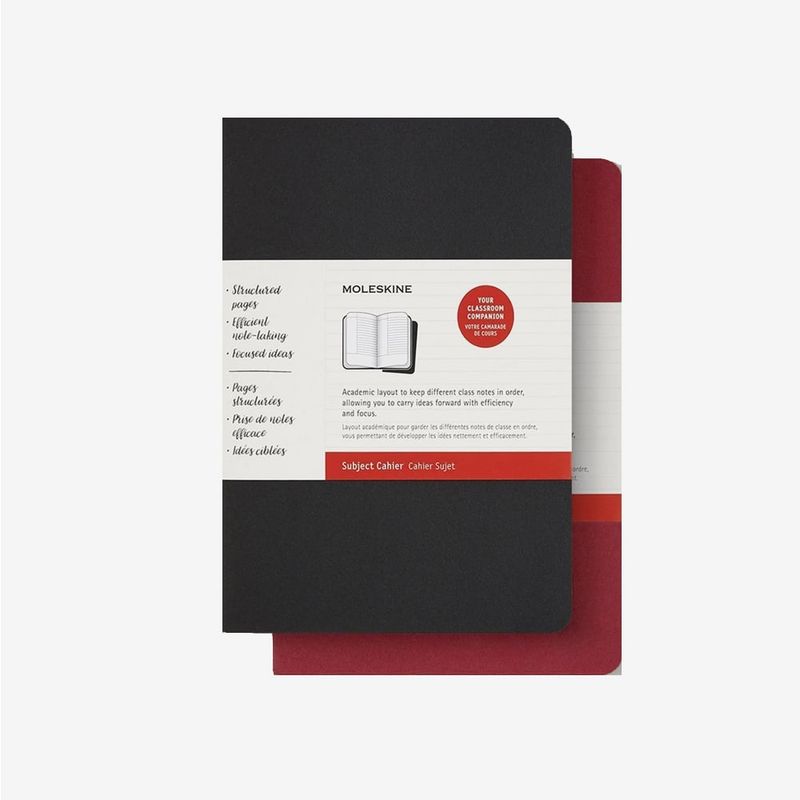 MOLESKINE - Libreta Cahier Subject Xl NegroRojo C