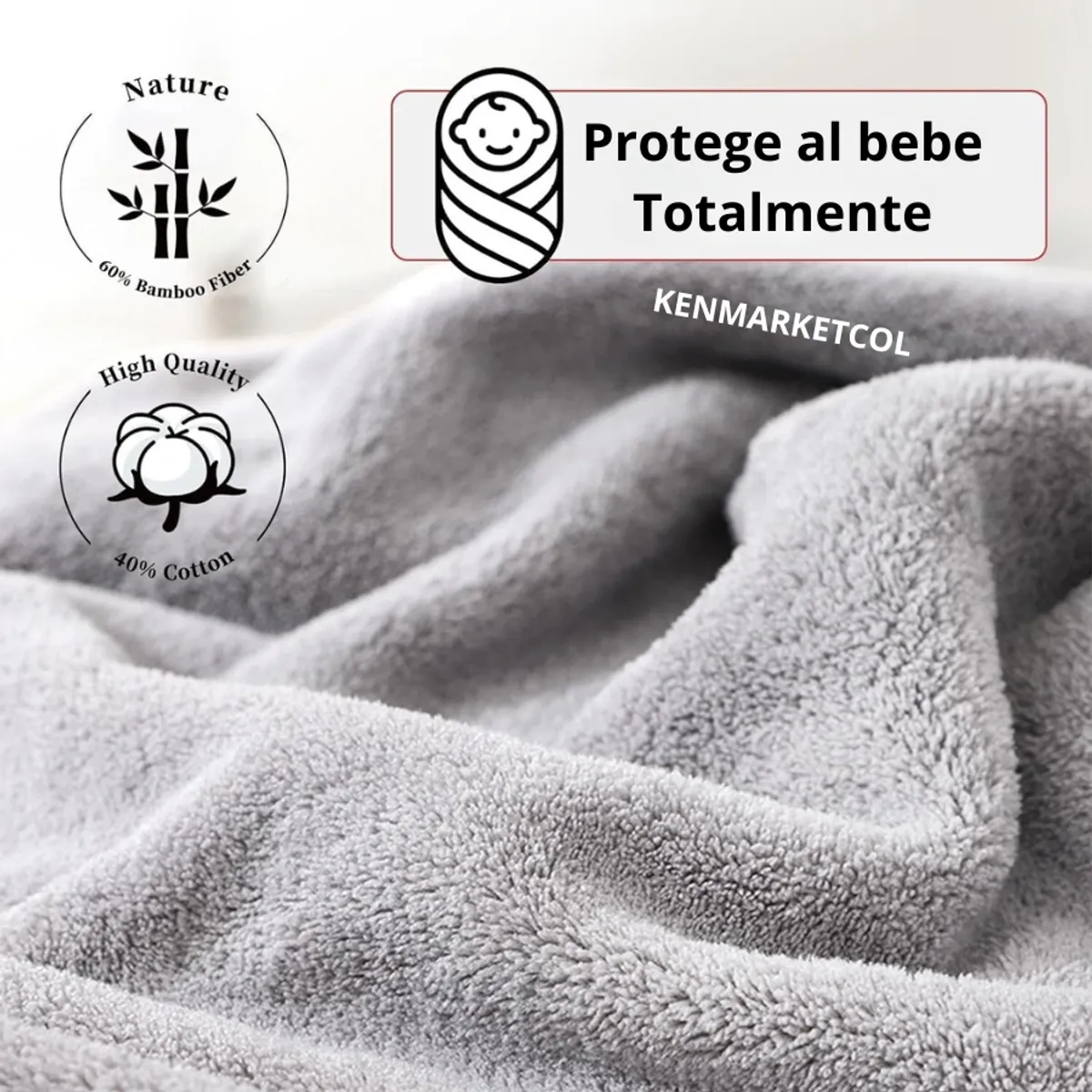 GENERICO - Toalla para Bebe Niños Suave Con Capota Multiusos