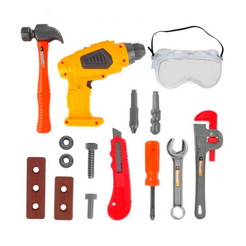 GENERICO - Juguete Niños Set De Herramientas Juego Kit Taladro Gafas