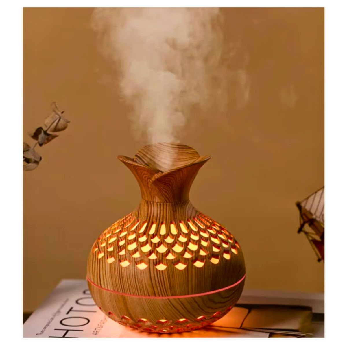 GENERICO - Difusor De Aromas Tipo Jarra Madera