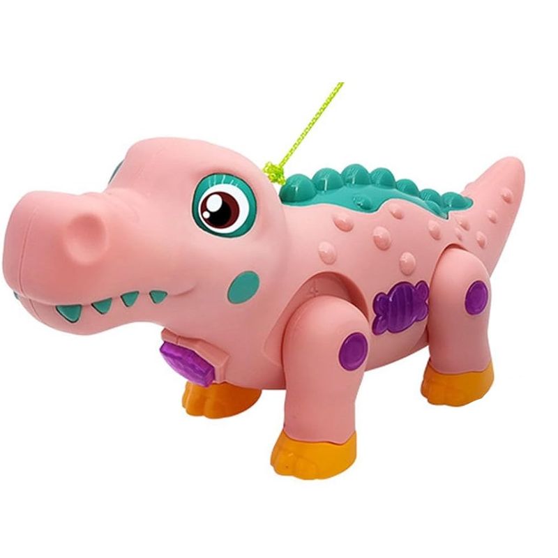 GENERICO - Robot Cocodrilo Dinosaurio Mascota Luces Sonido +bateria