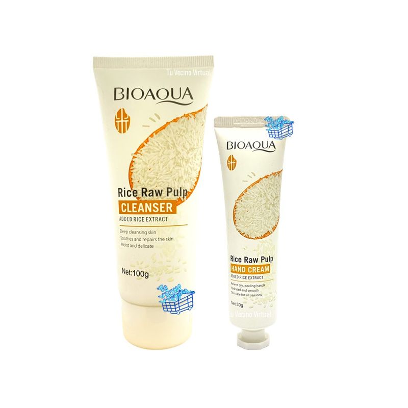 BIOAQUA - Jabon y crema de manos de Arroz Bioaqua