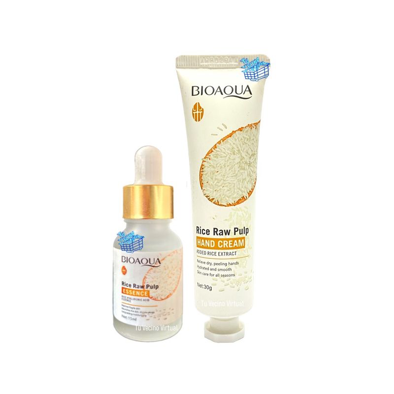 BIOAQUA - Suero y crema de manos de Arroz Bioaqua