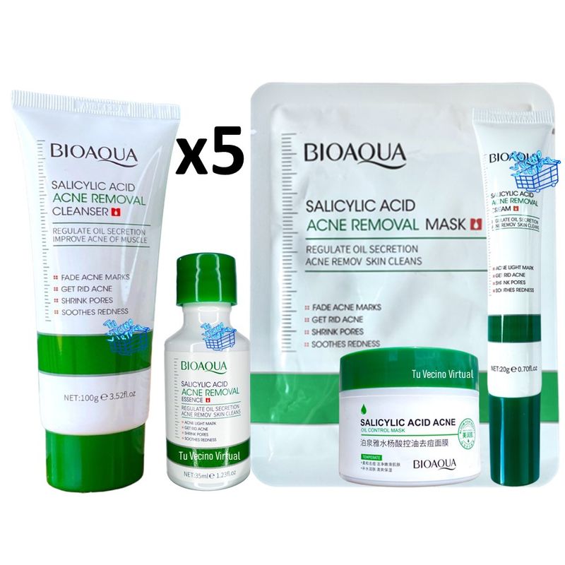 BIOAQUA - Kit Acido Salicílico X5 Bioaqua