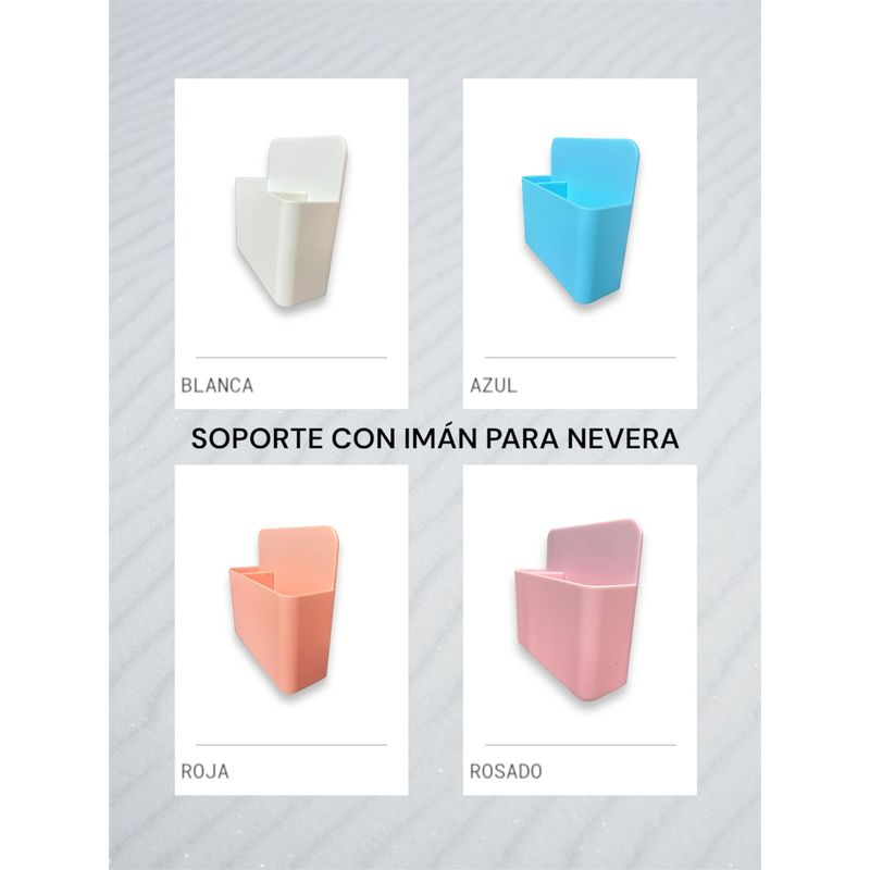 GENERICO - Soporte Con Imán Para Celular O Accesorios Color Blanco
