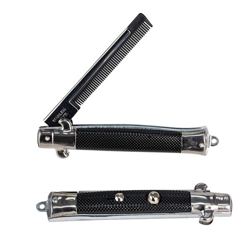 GENERICO - Peine Para Pelo Barba Unisex Tipo Navaja Plegable D Bolsillo