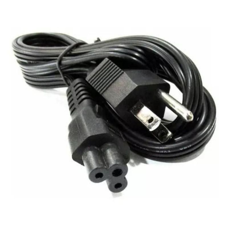 GENERICO - Cable De Poder Tipo Trebol para Cargadores De Portátiles