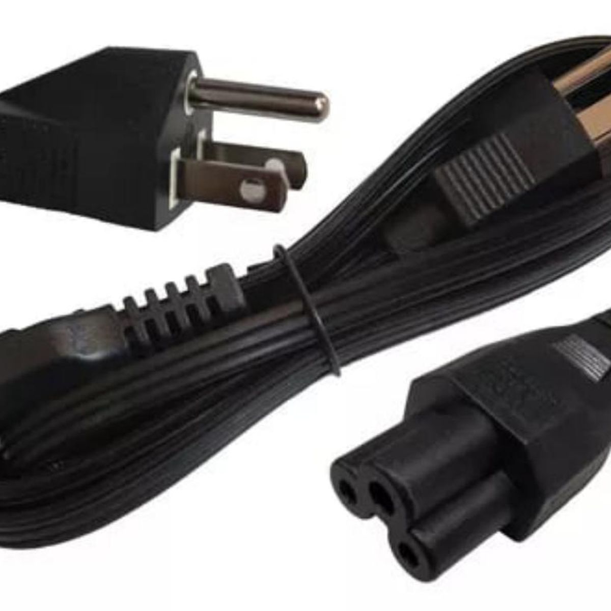 GENERICO - Cable De Poder Tipo Trebol para Cargadores De Portátiles